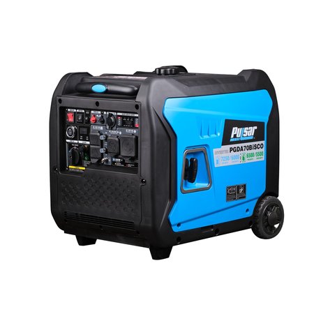 PULSAR Portable Inverter Generator, Gasoline, Liquid Propane, 6,000 W/5,500 W Rated, 7,250 W/6,000 W Surge PGDA70BISCO